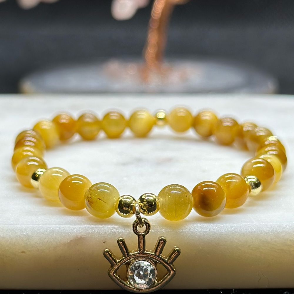 Blonde Tigers Eye Crystal Bracelet